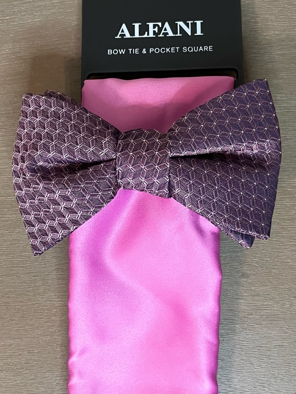 Alfani Bow Tie and Pocket Square Set
